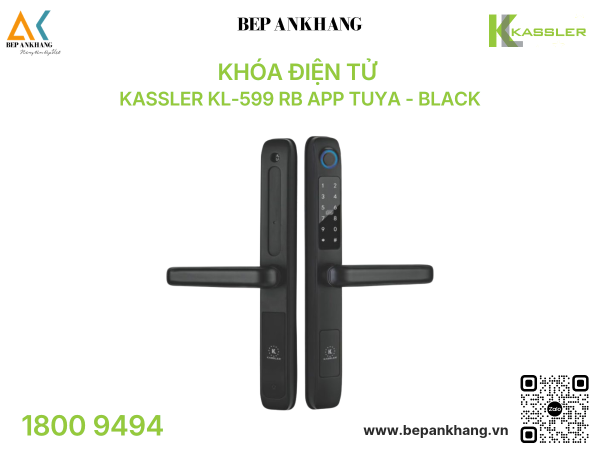Khóa điện tử Kassler KL-599 RB App Tuya - Black